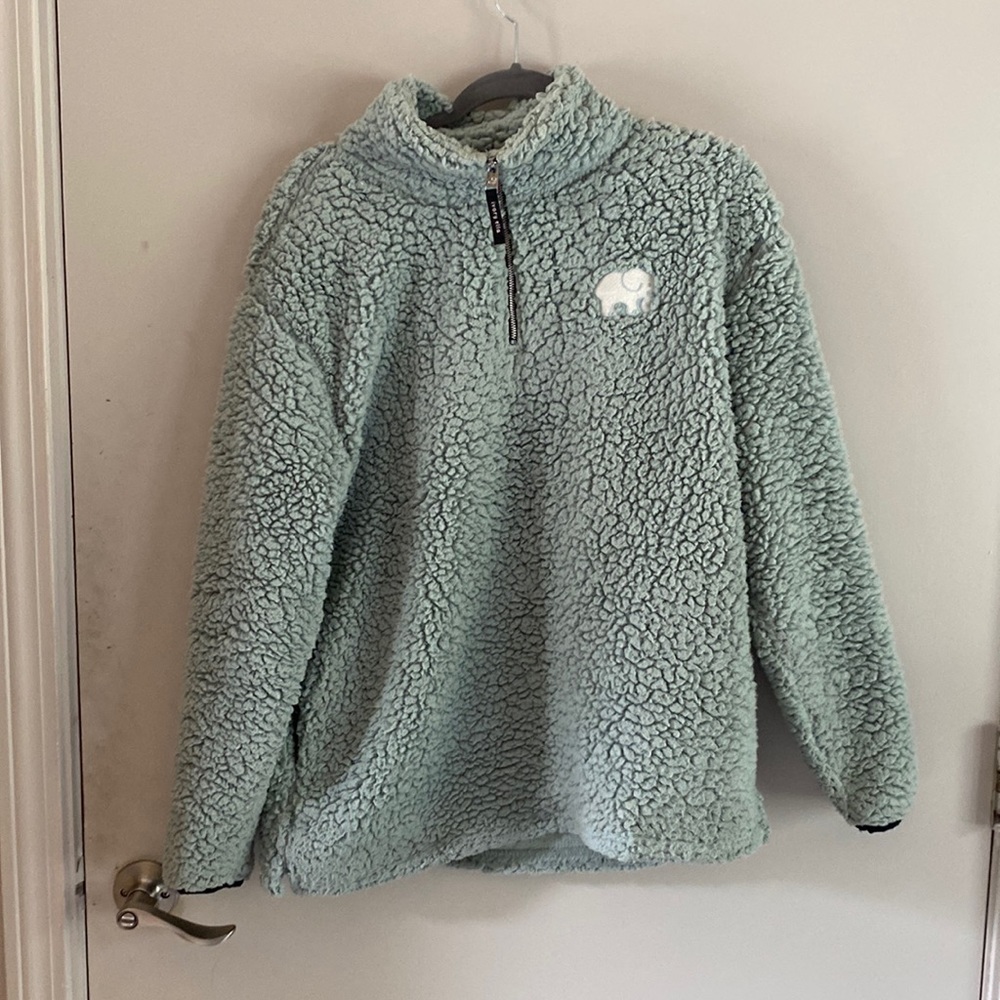 ivory ella blue sherpa